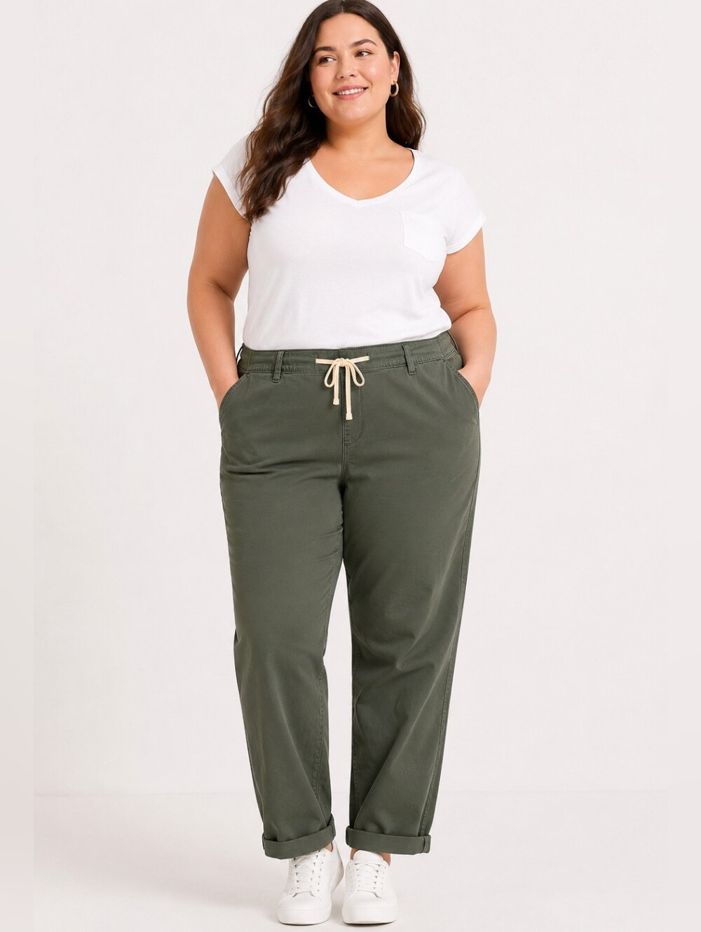 💚✨ Torrid Olive Green Drawstring Utility Pants Size 2✨💚 - Picture 1 of 6